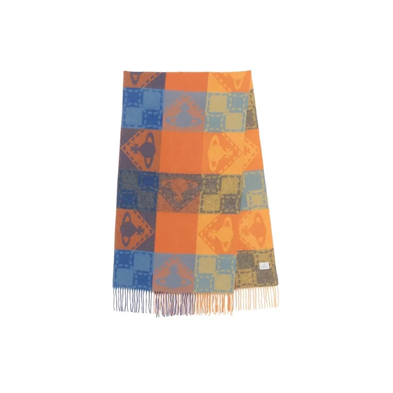 NEW-Plaid Saturn Scarf