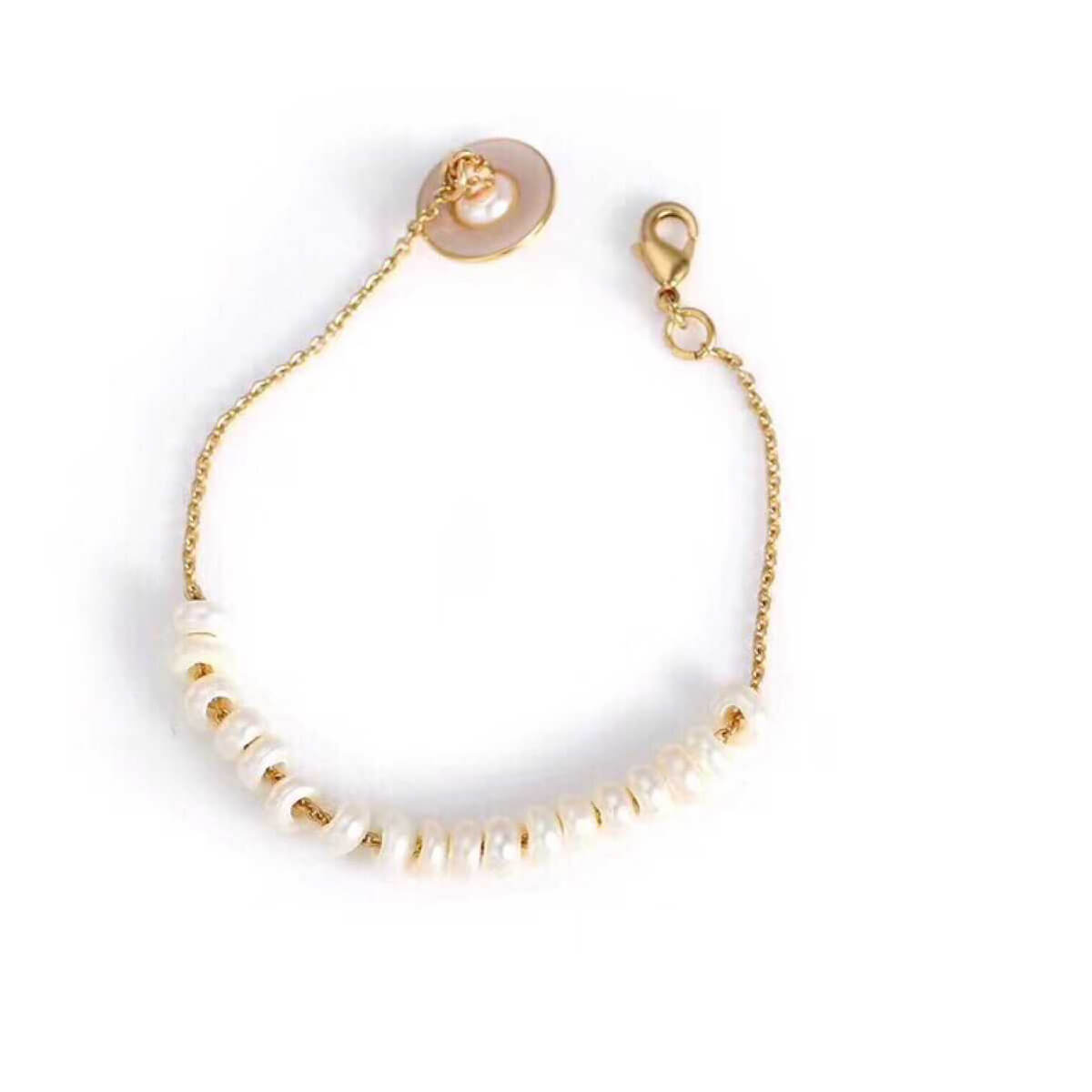 Pink Saturn Pearl Bracelet