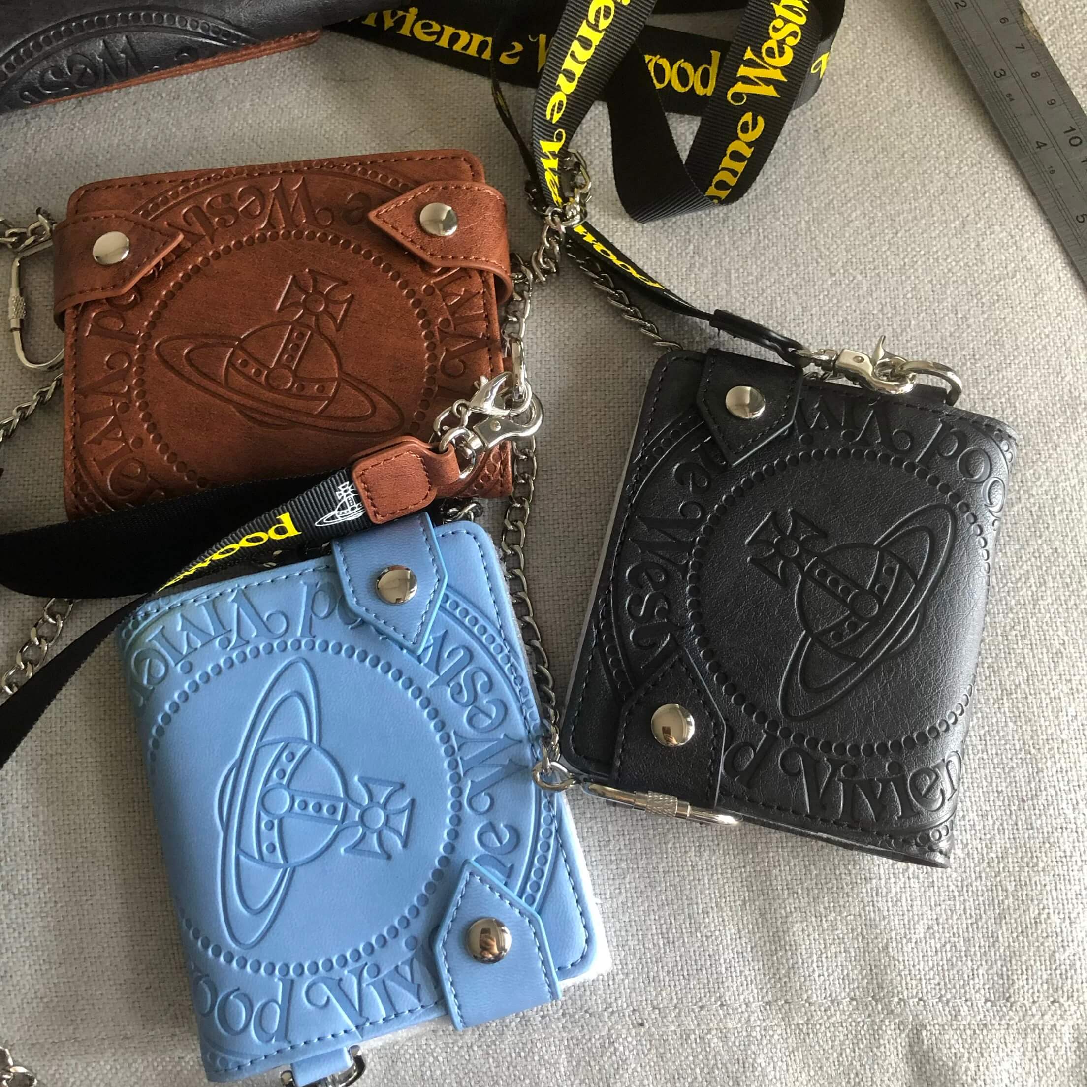 3 Colors Vintage Saturn Leather Wallet