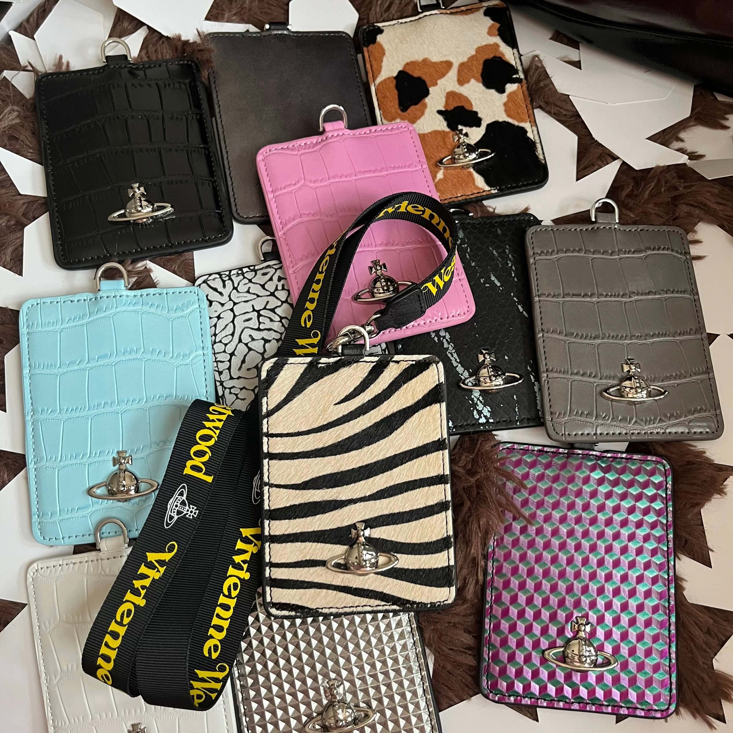 11 Colors Saturn Card Case With Lanyard Card Holder