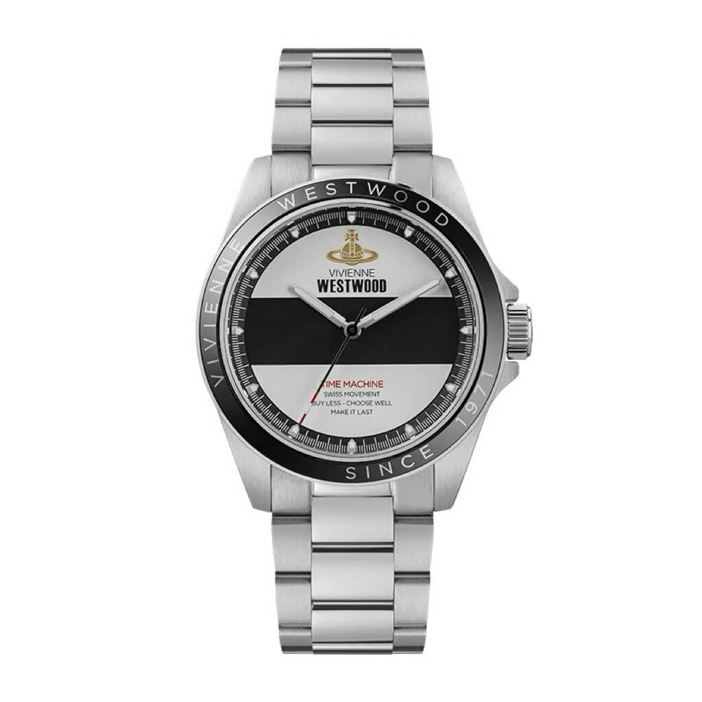 Vintage Black and White Striped Watch