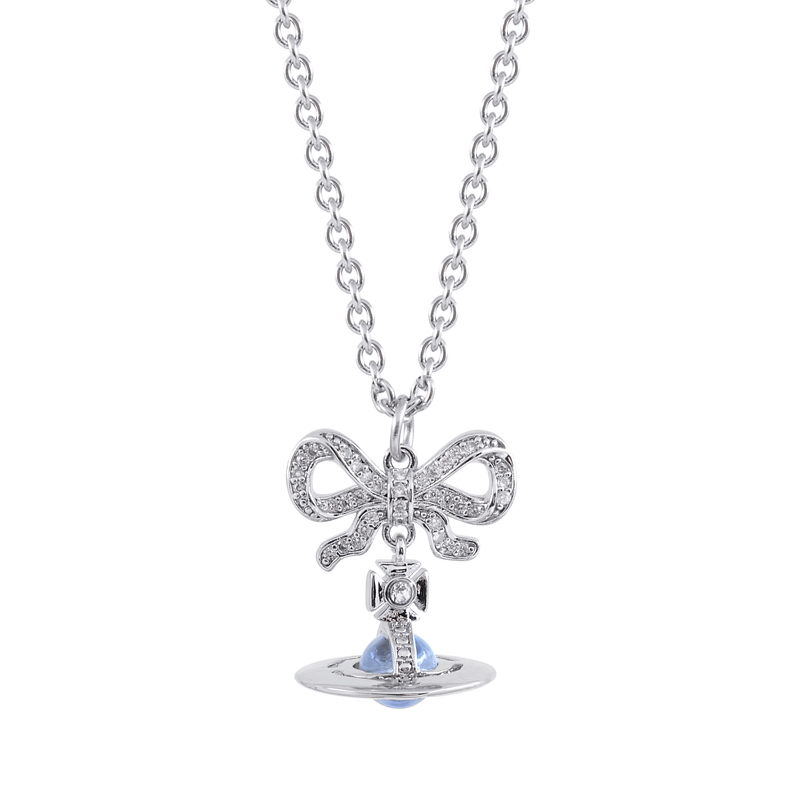 OCTAVIE Bow Diamond Necklace