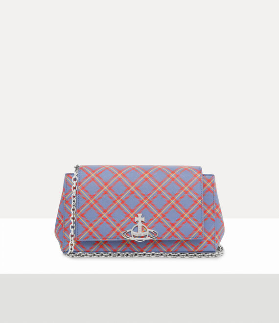 NEW-Blue Pink Plaid Hazel Handbag