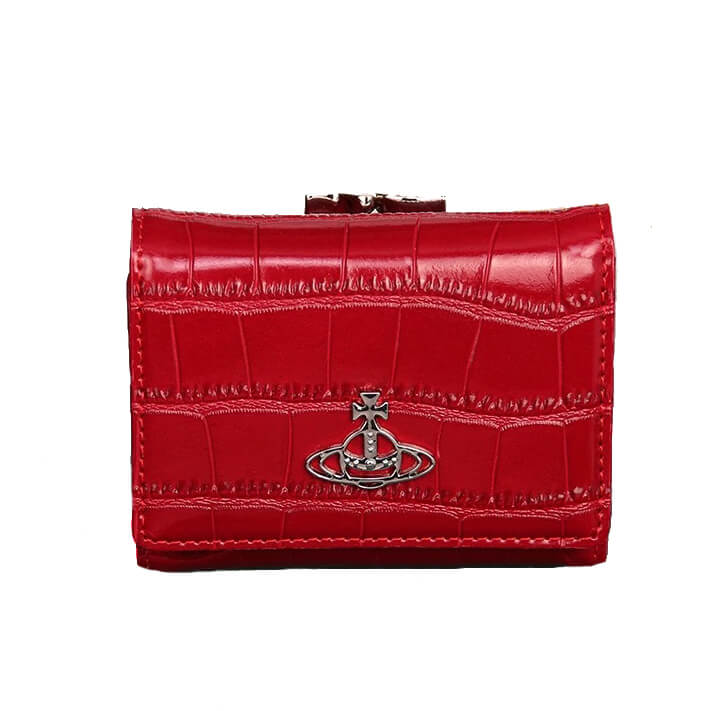 NEW-24 Colors Leather Tri-fold Saturn Wallet