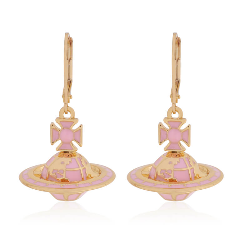 4 Colors Globe Saturn Orb Earrings