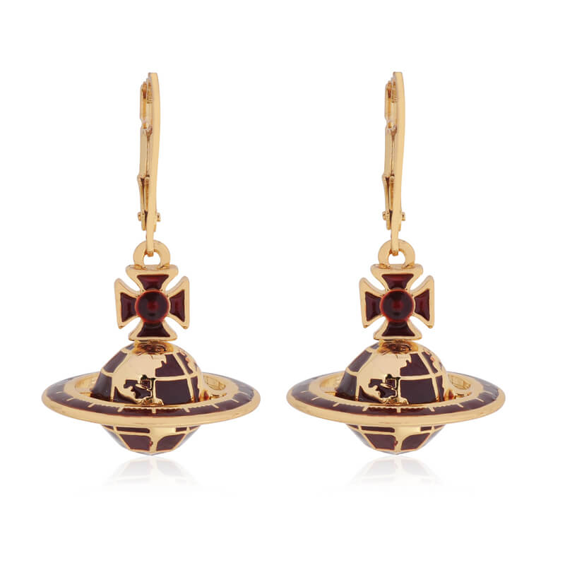 4 Colors Globe Saturn Orb Earrings