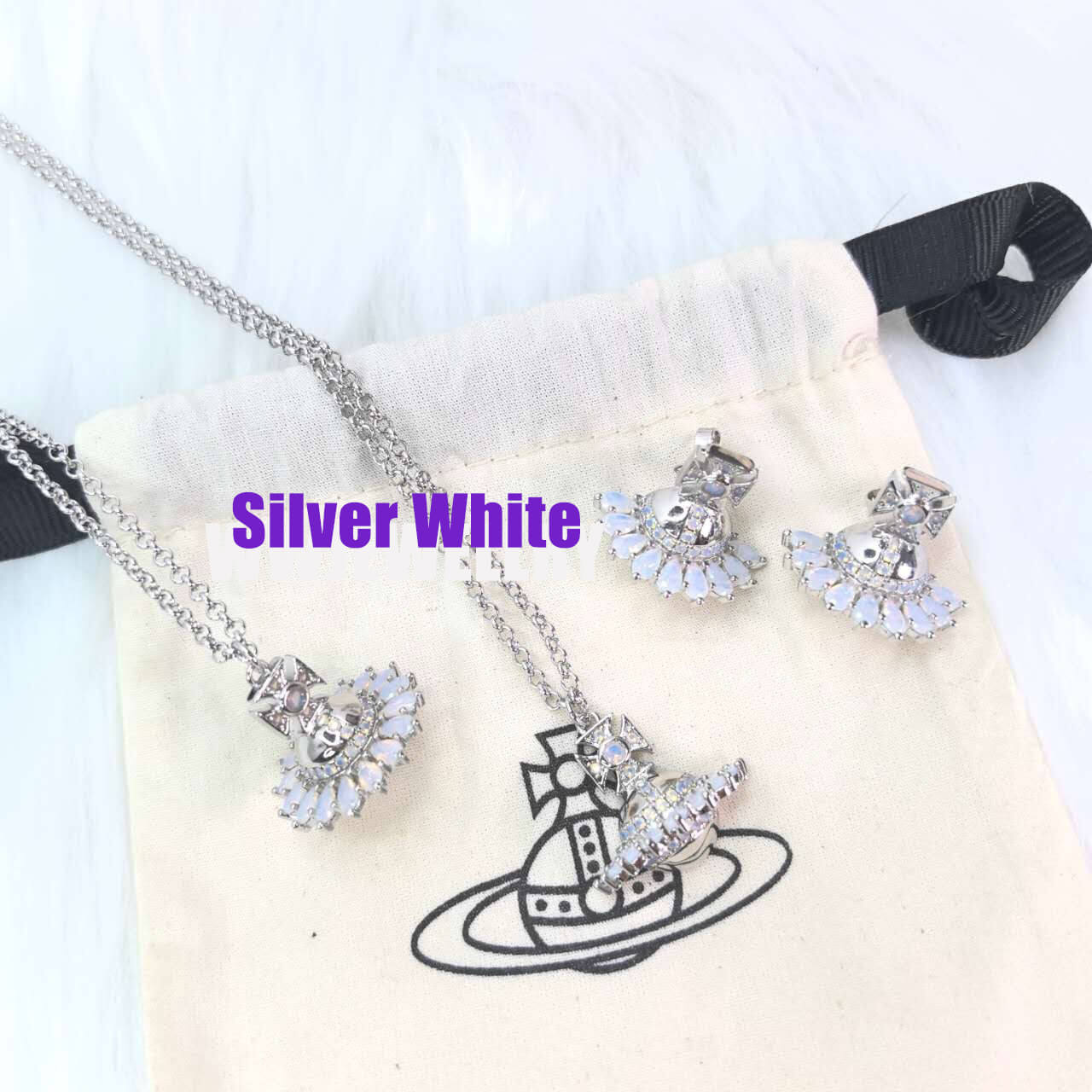 3 Colors JORDANA Orb Saturn Necklace