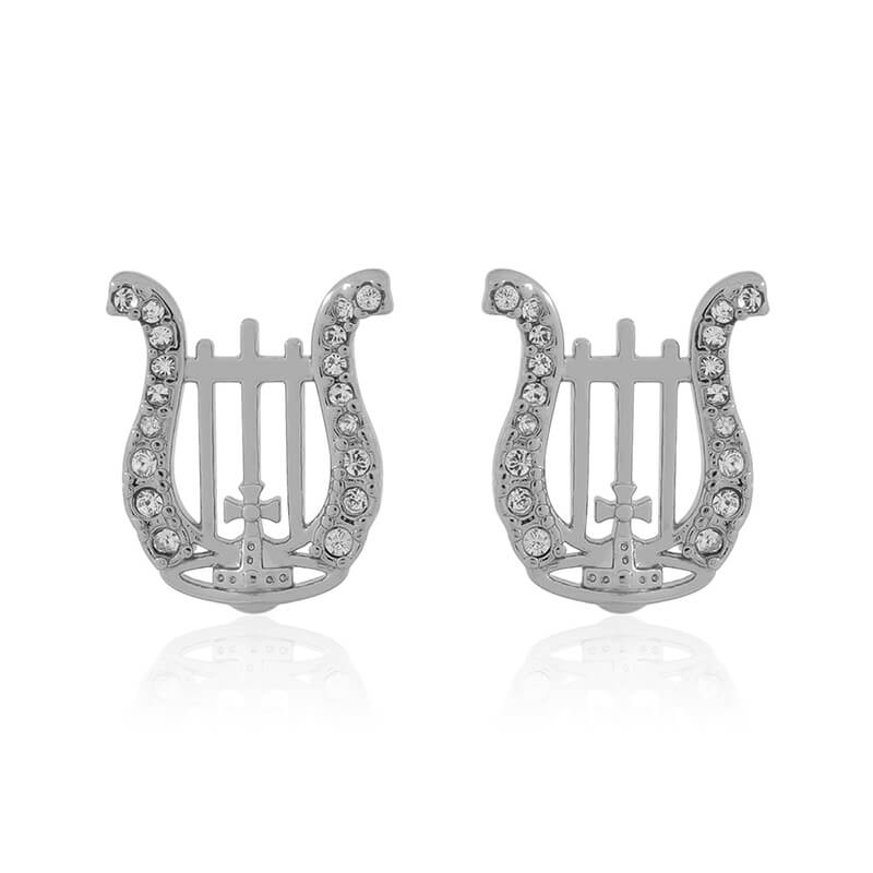 2 Colors Harp Saturn Earrings