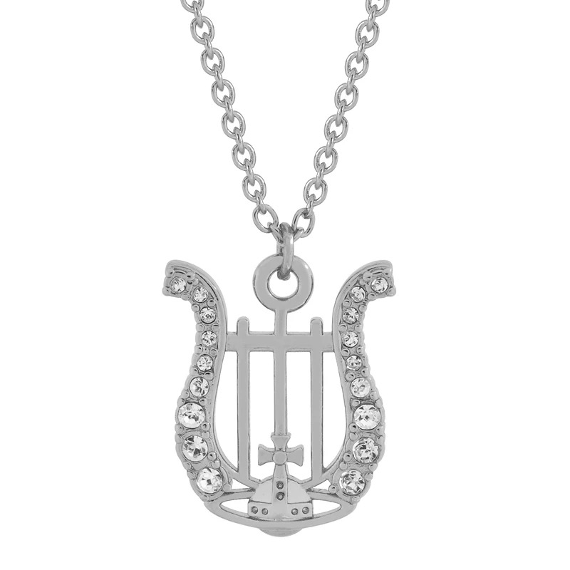 2 Colors Harp Saturn Necklace