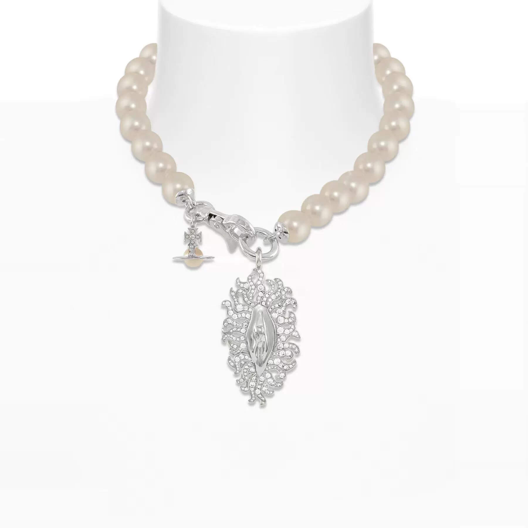 2 Colors CALISTA Pearl Saturn Necklace