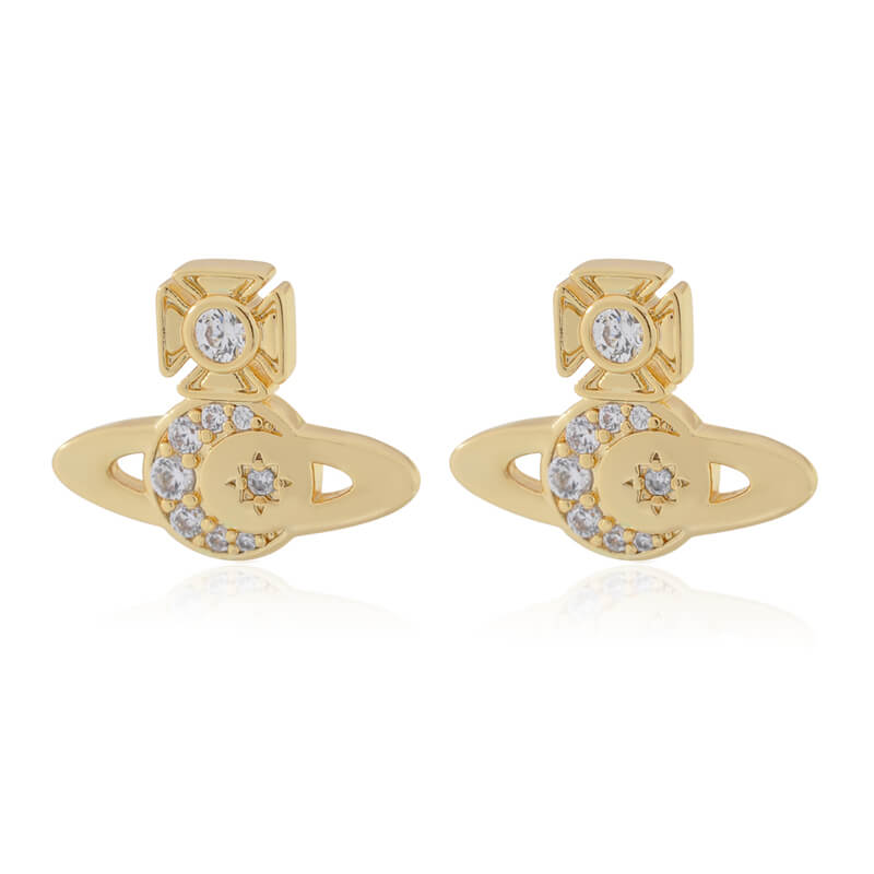 2 Colors DORINA Moon Star Earrings