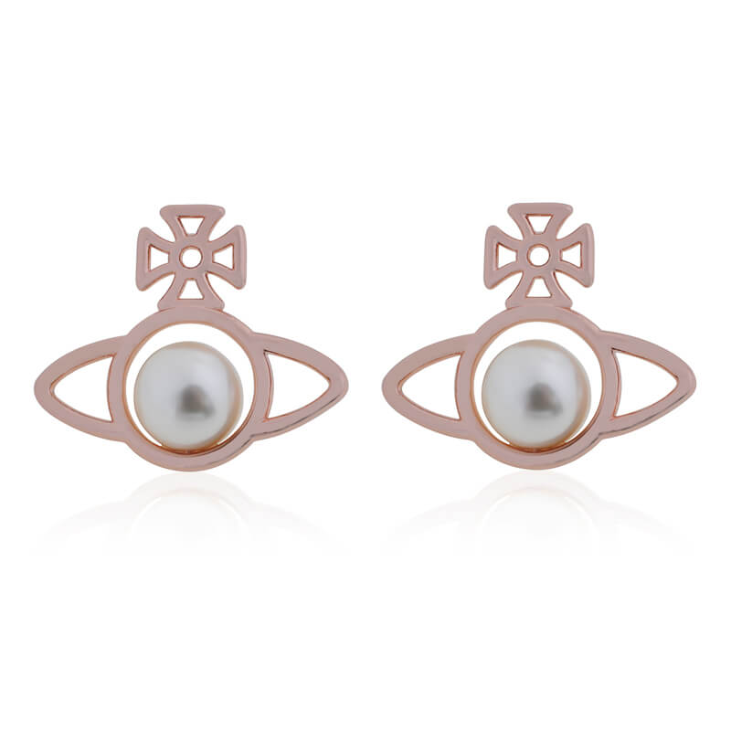 5 Colors Skeleton Line Pearl Earrings