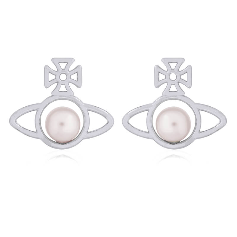 5 Colors Skeleton Line Pearl Earrings