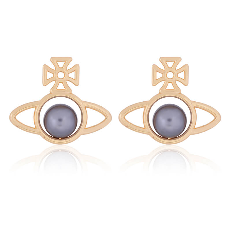 5 Colors Skeleton Line Pearl Earrings