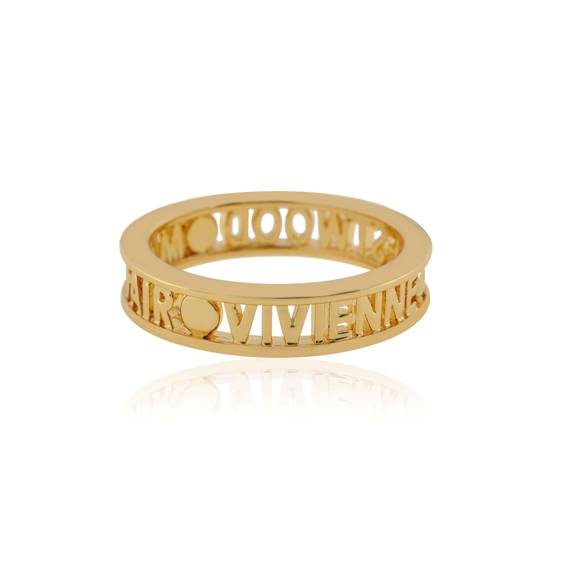 4 Colors WESTMINSTER Line Letter Ring