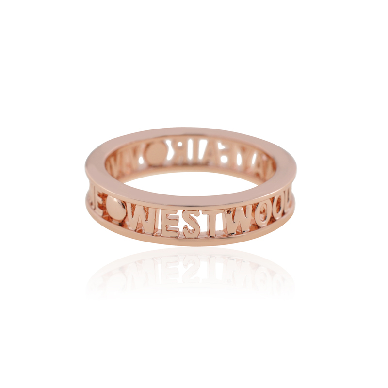 4 Colors WESTMINSTER Line Letter Ring
