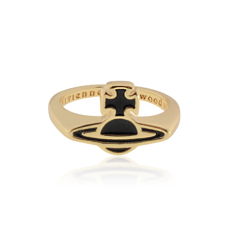 2 Colors Black lacquered Saturn ring