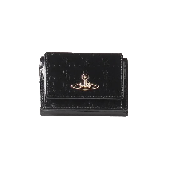 NEW-3 Colors Leather Saturn Tri-Fold Wallet