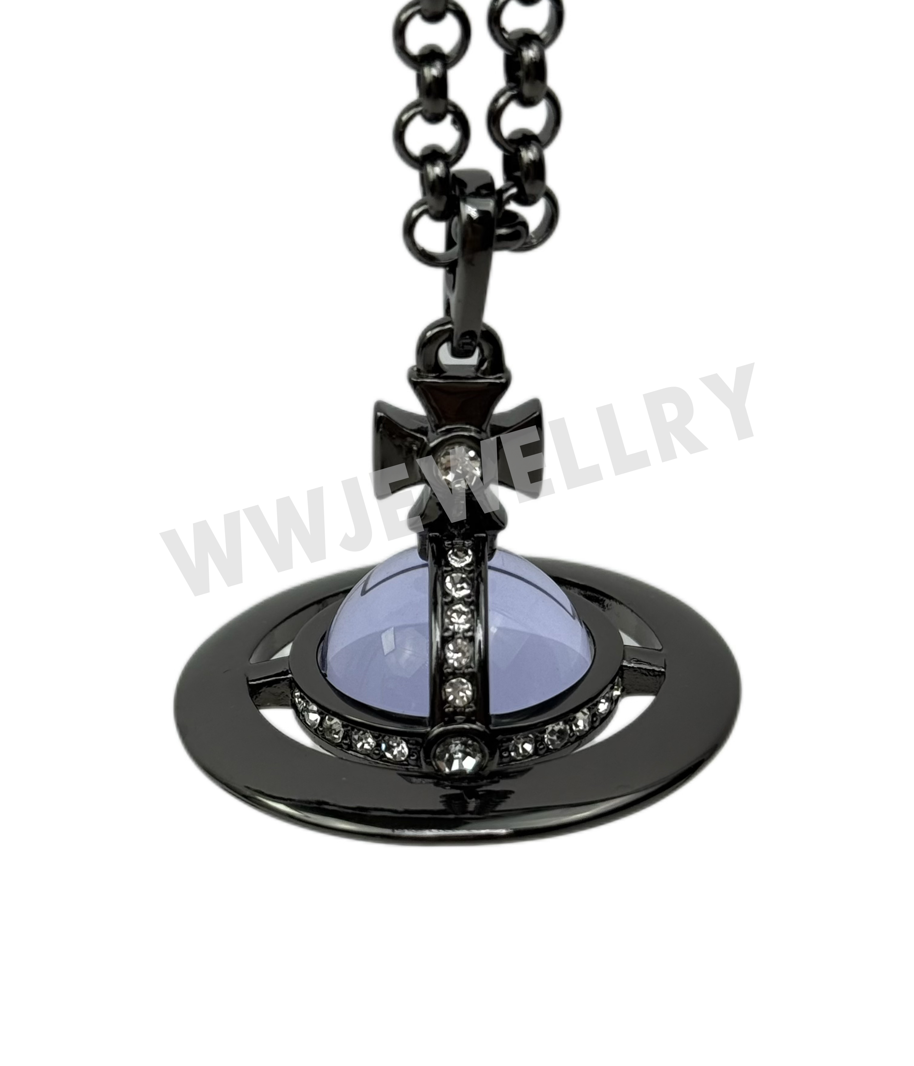 18MM ORB Classic Saturn Pendant Necklace