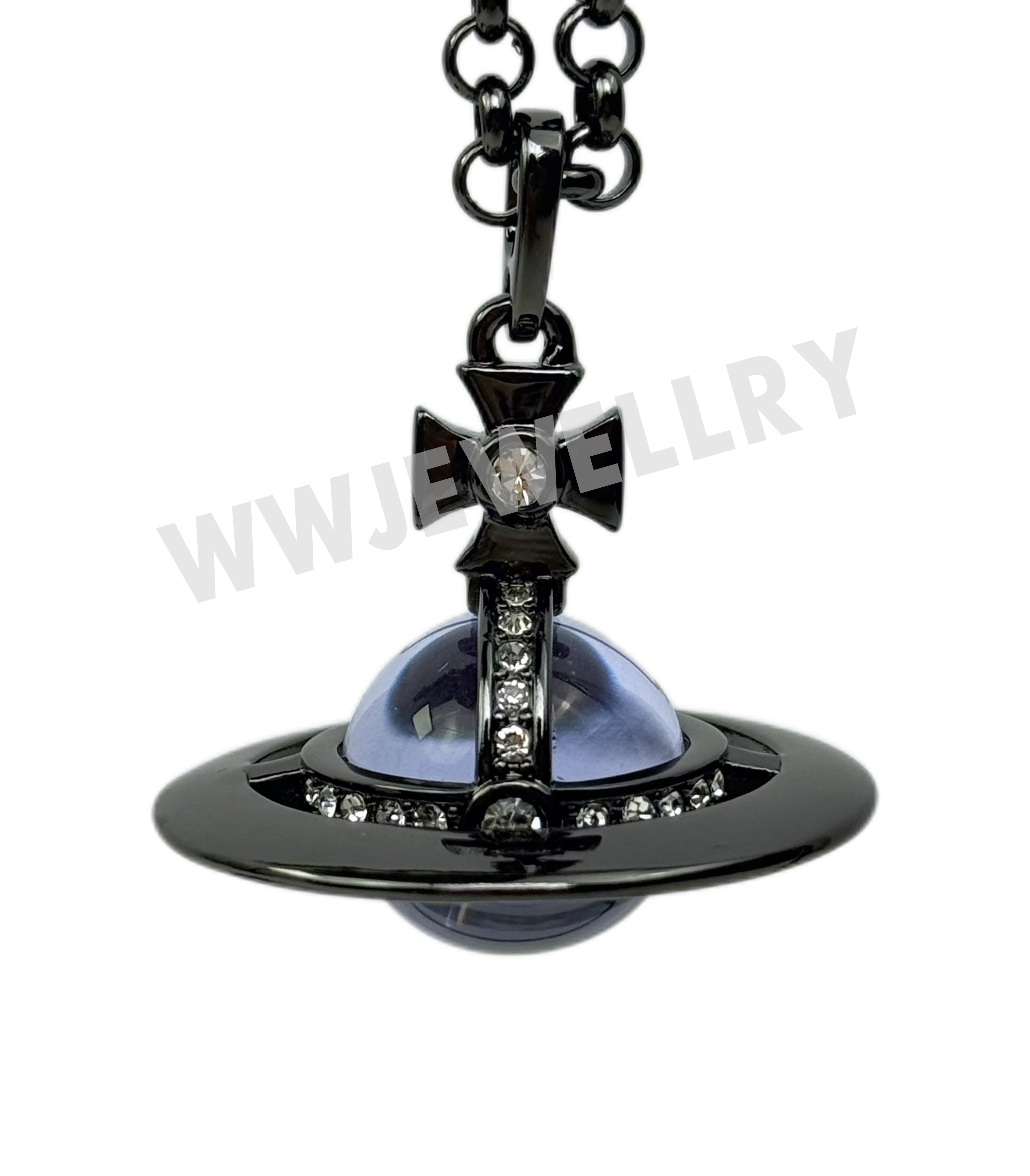 18MM ORB Classic Saturn Pendant Necklace