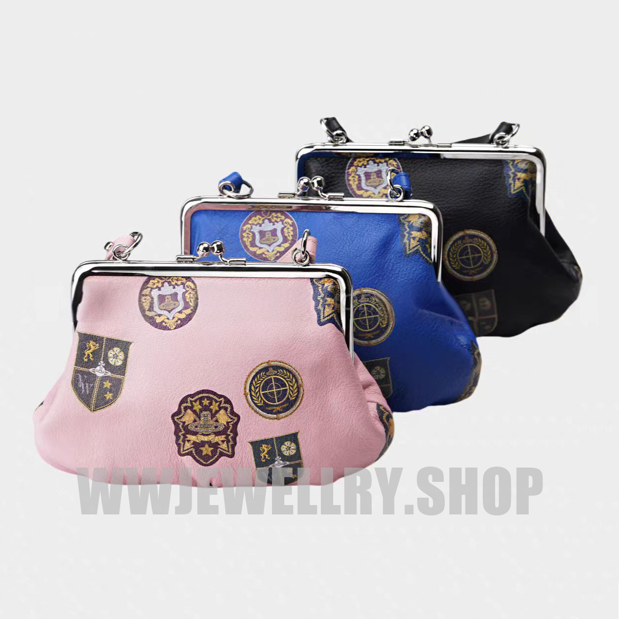 3 Colors BADGES Granny Frame Purse Bag