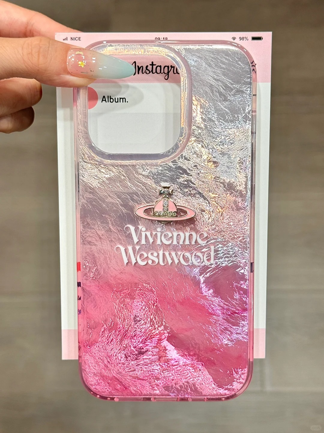 Gradient Color Saturn Phone Case