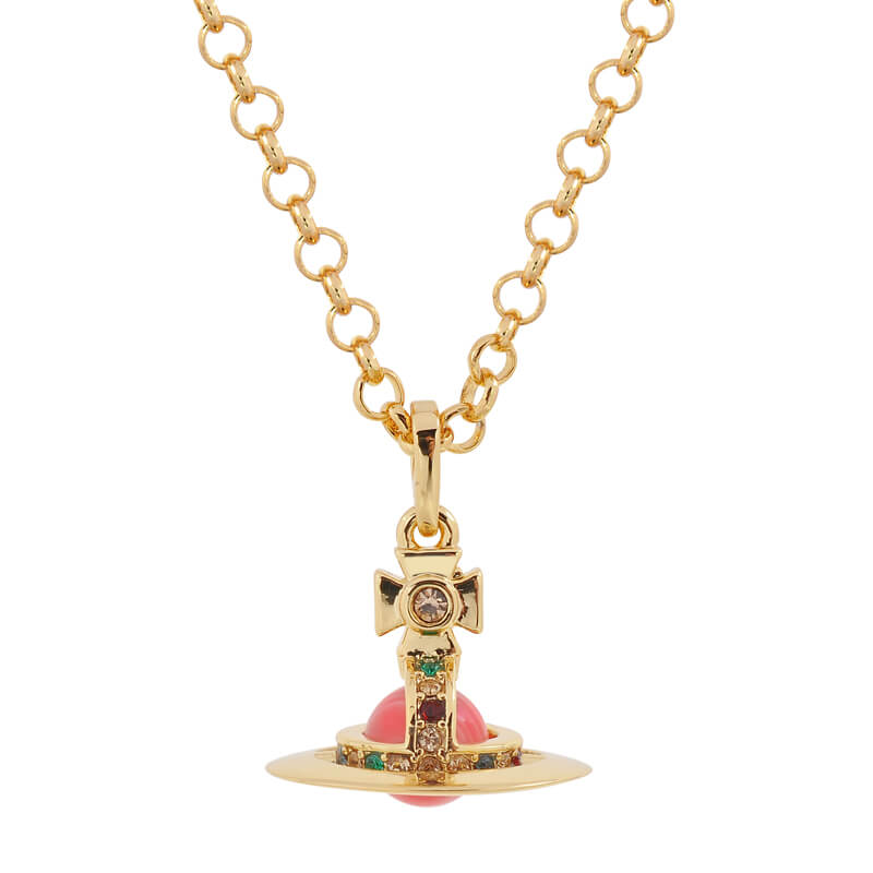 6MM ORB Classic Saturn Pendant Necklace