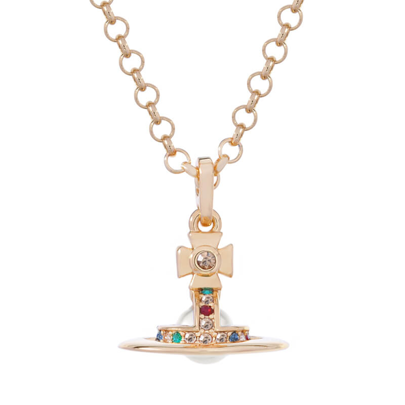 6MM ORB Classic Saturn Pendant Necklace
