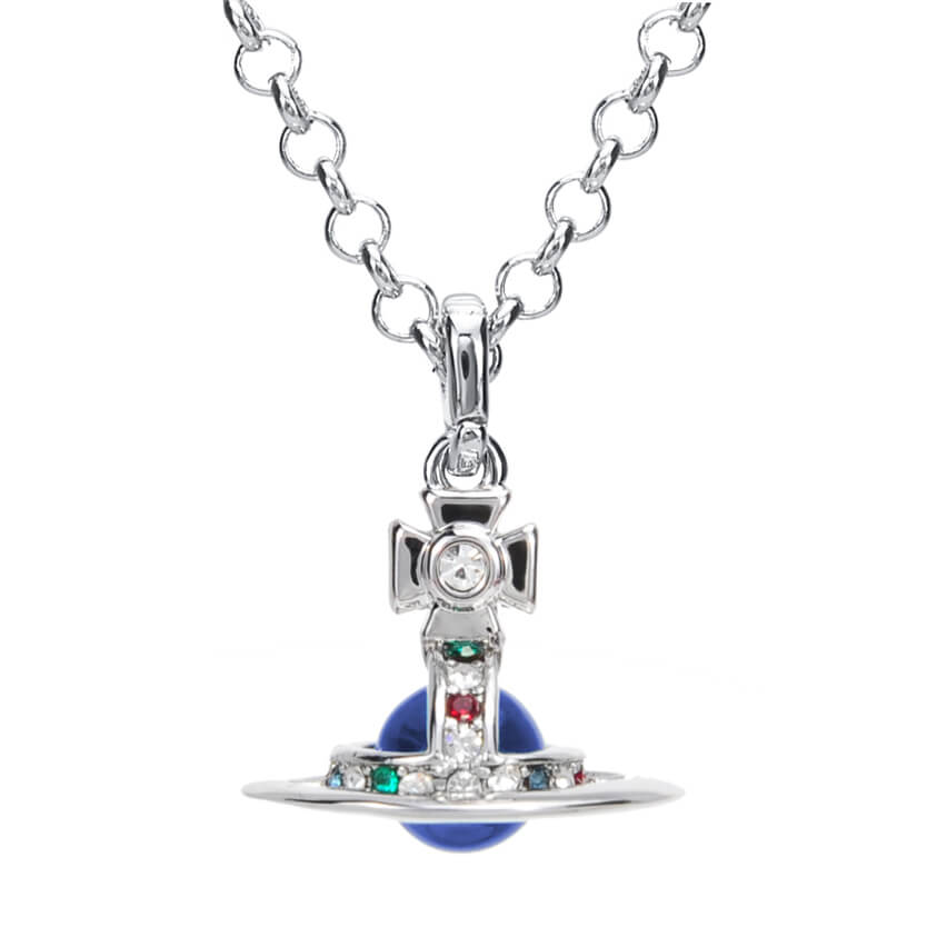 6MM ORB Classic Saturn Pendant Necklace