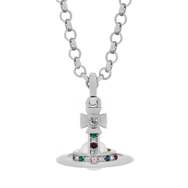 6MM ORB Classic Saturn Pendant Necklace