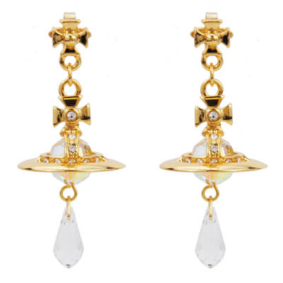 Crystal Saturn Earrings
