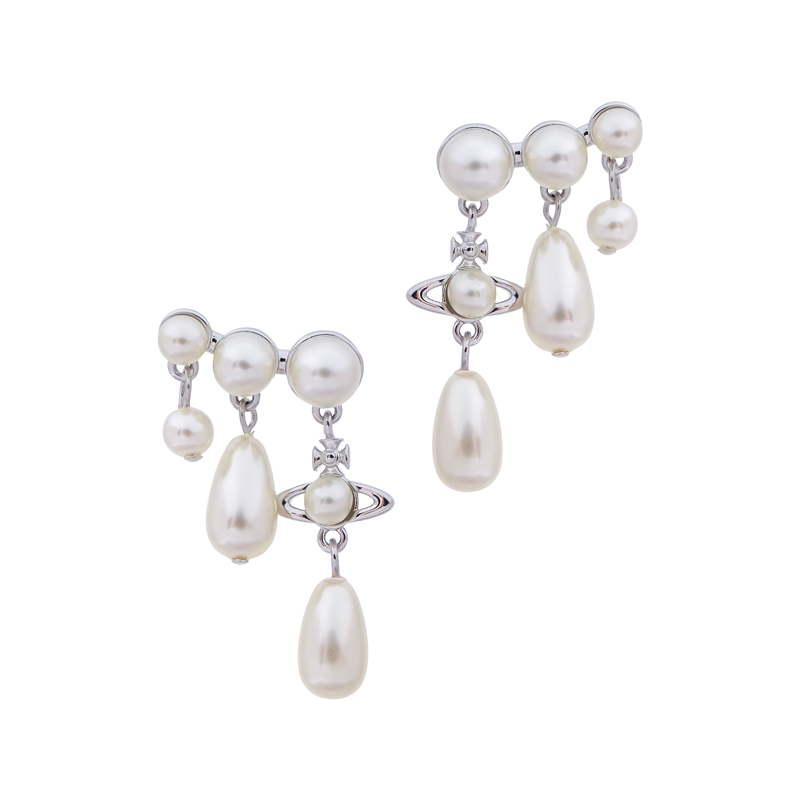 Marybeth Triple String Pearl Earrings