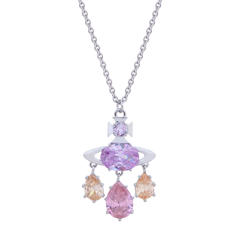 Augusta Diamond Teardrop Necklace