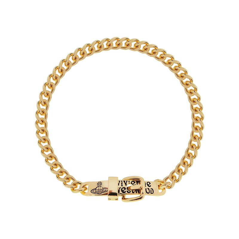 AUGUSTINA belt buckle split angle necklace