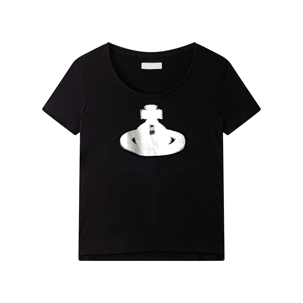 [Copy]2 Colors Simple Doodle Saturn T-Shirt