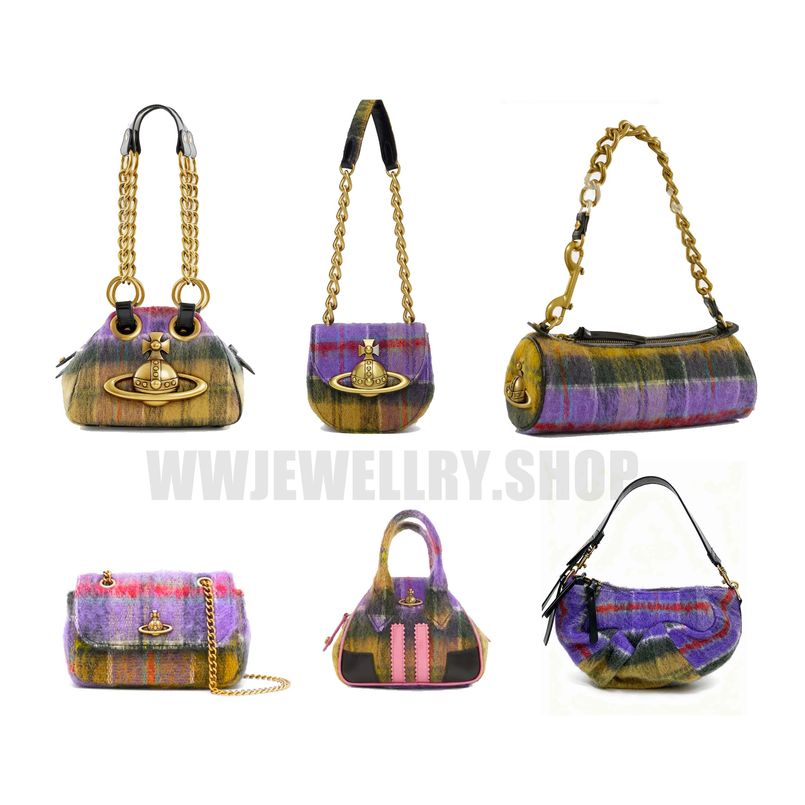 Purple Wool Saturn Bag