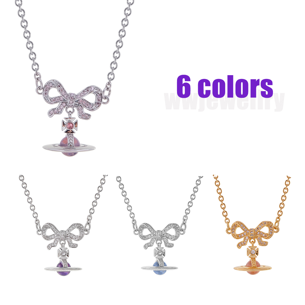 OCTAVIE Bow Diamond Necklace