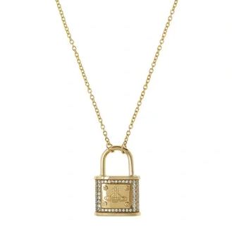 Fitzrovia pendant Full Diamond Lock Necklace