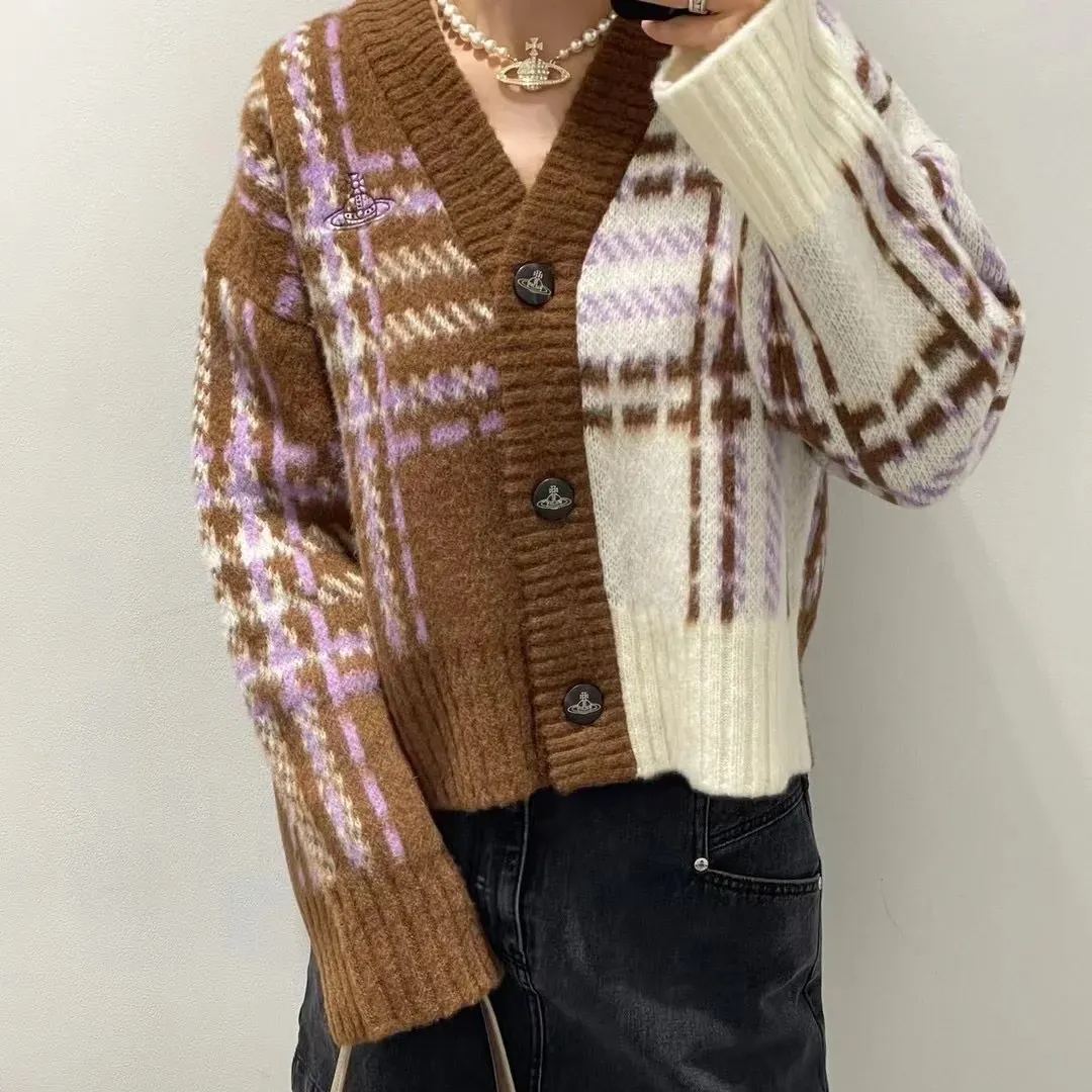 Colorblocked Cardigan Saturn Sweater