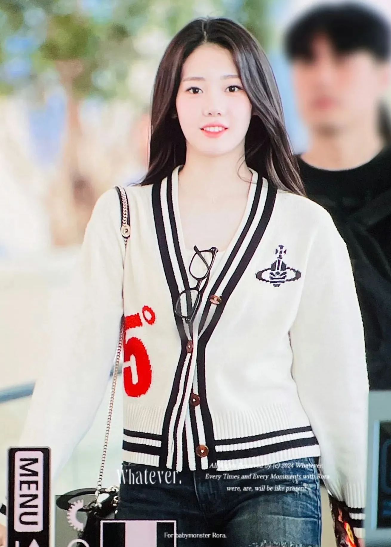 V-Neck Heart Graffiti Cardigan Saturn Sweater