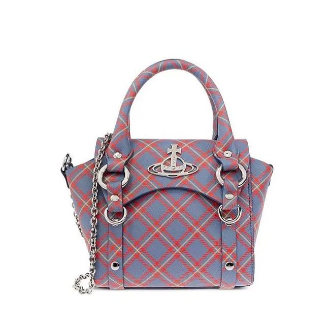 NEW-9 Styles Blue Plaid Bag