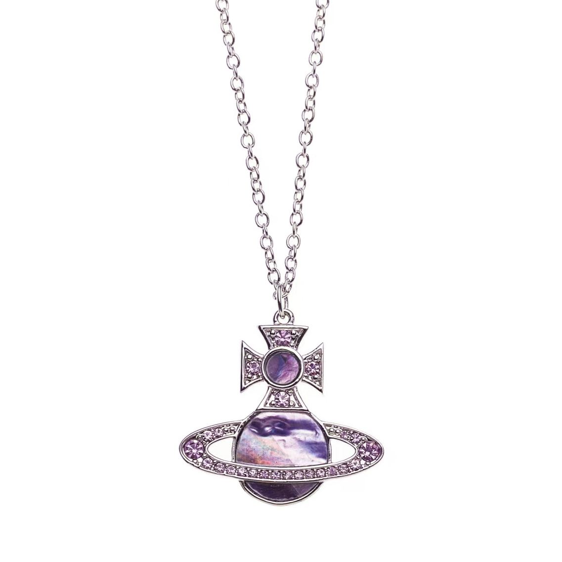 2 Colors RINA Diamond Shell Saturn Necklace/Bracelets