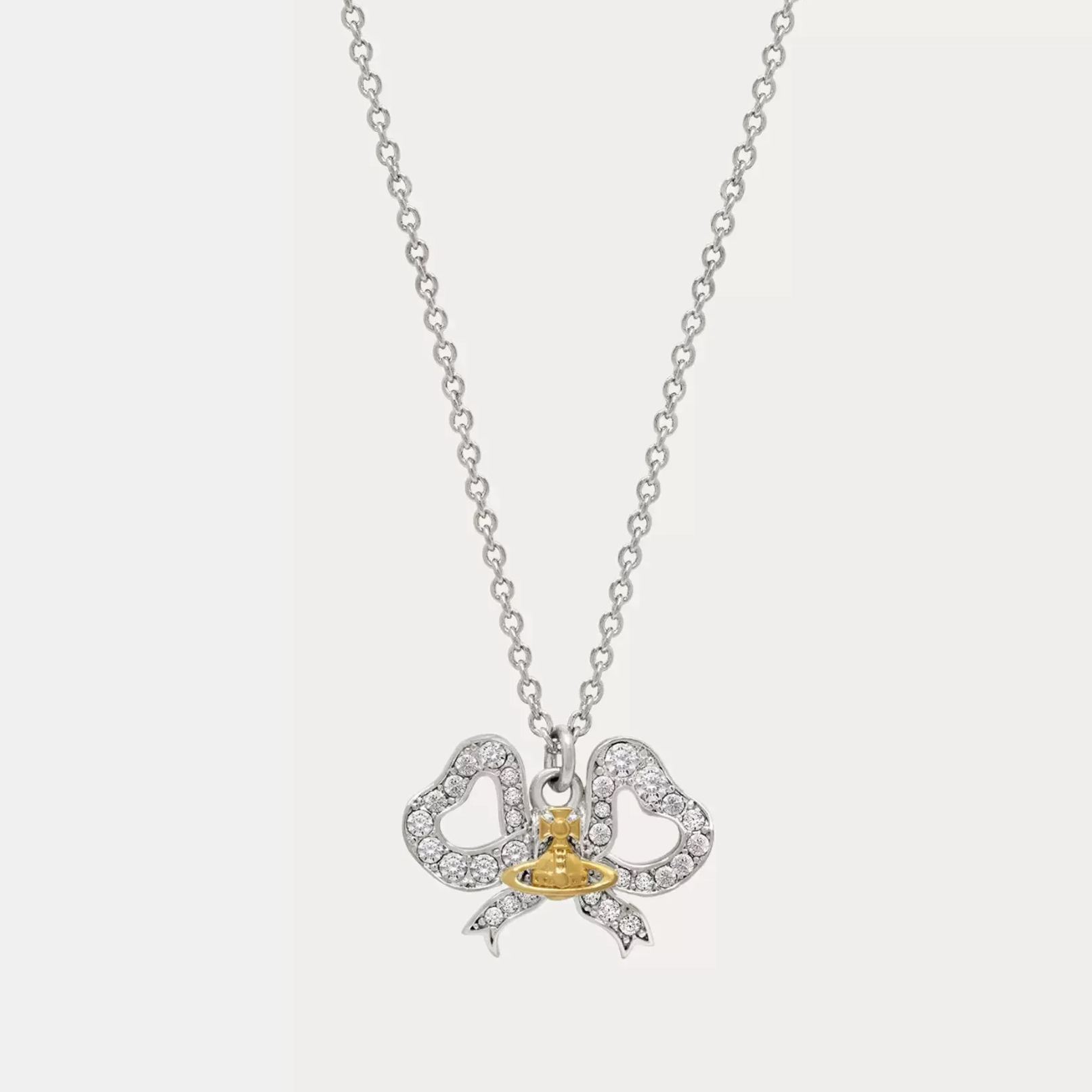2 Colors SAGE Bow Saturn Necklace