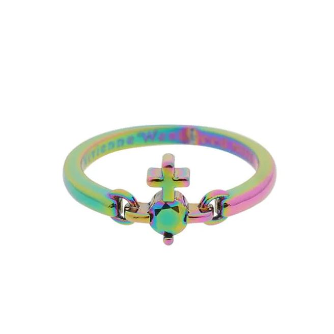 HORTENSE Line cross solitaire rings