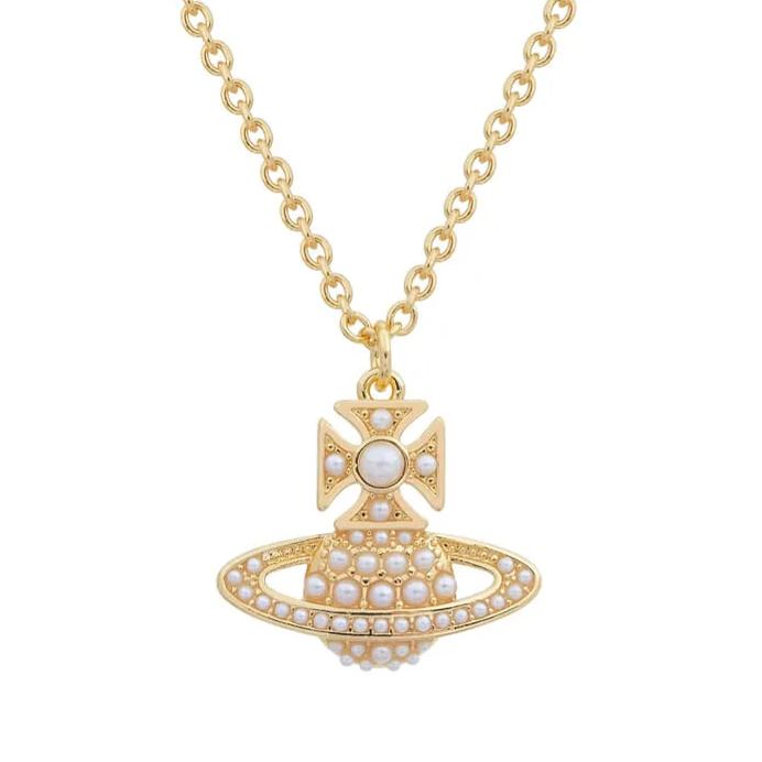 LUZIA Full Pearl Flat Necklace