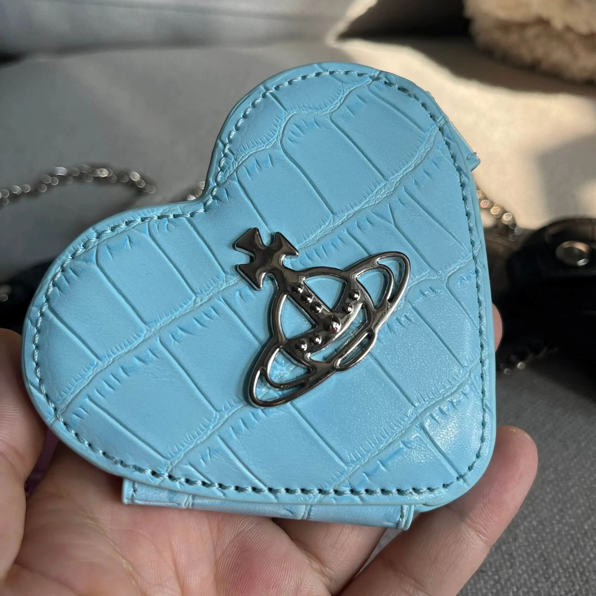 8 Colors Snake Patterned Crocodile Heart-Shaped Mirror