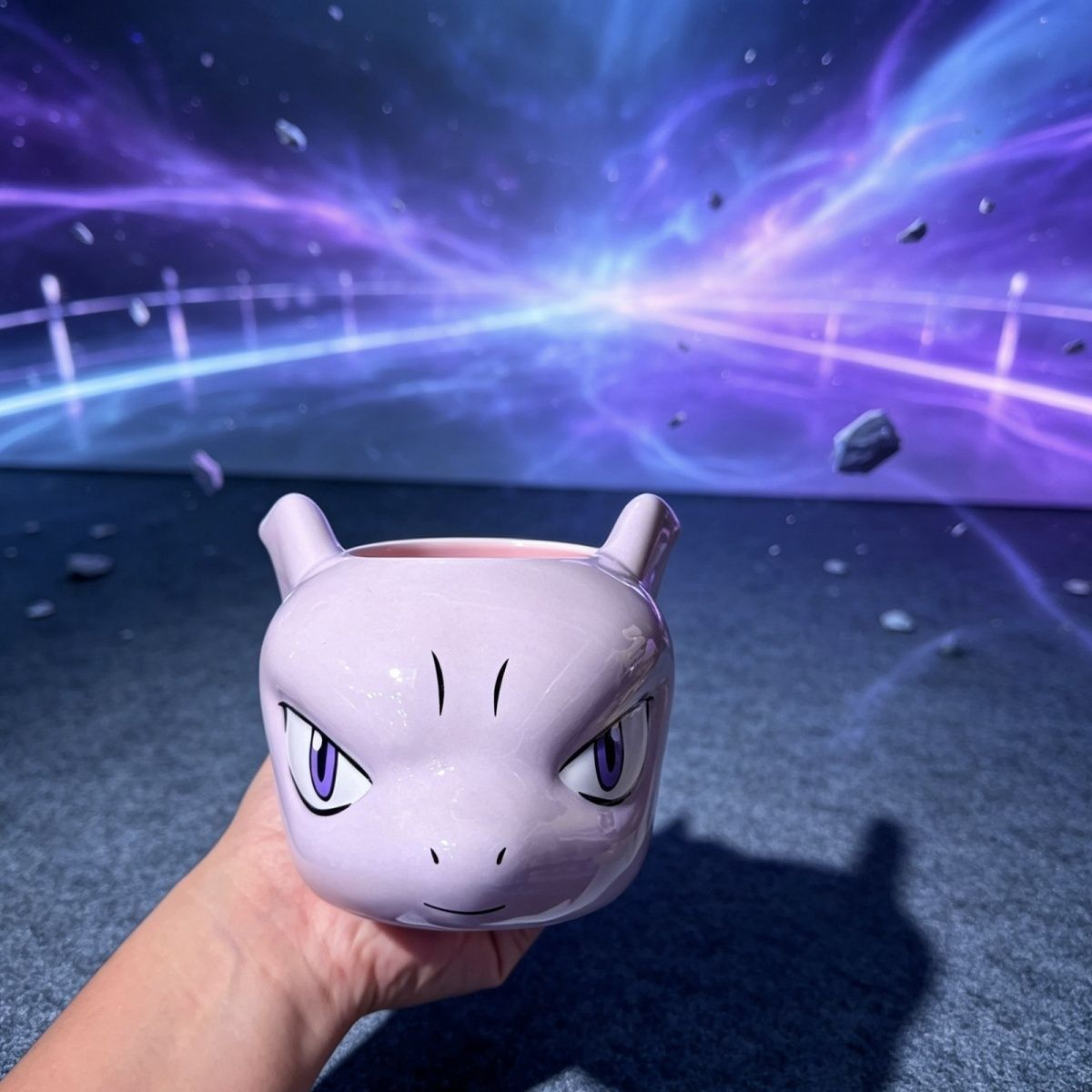 Mindshift lavender sculpted ceramic mug, product view 4