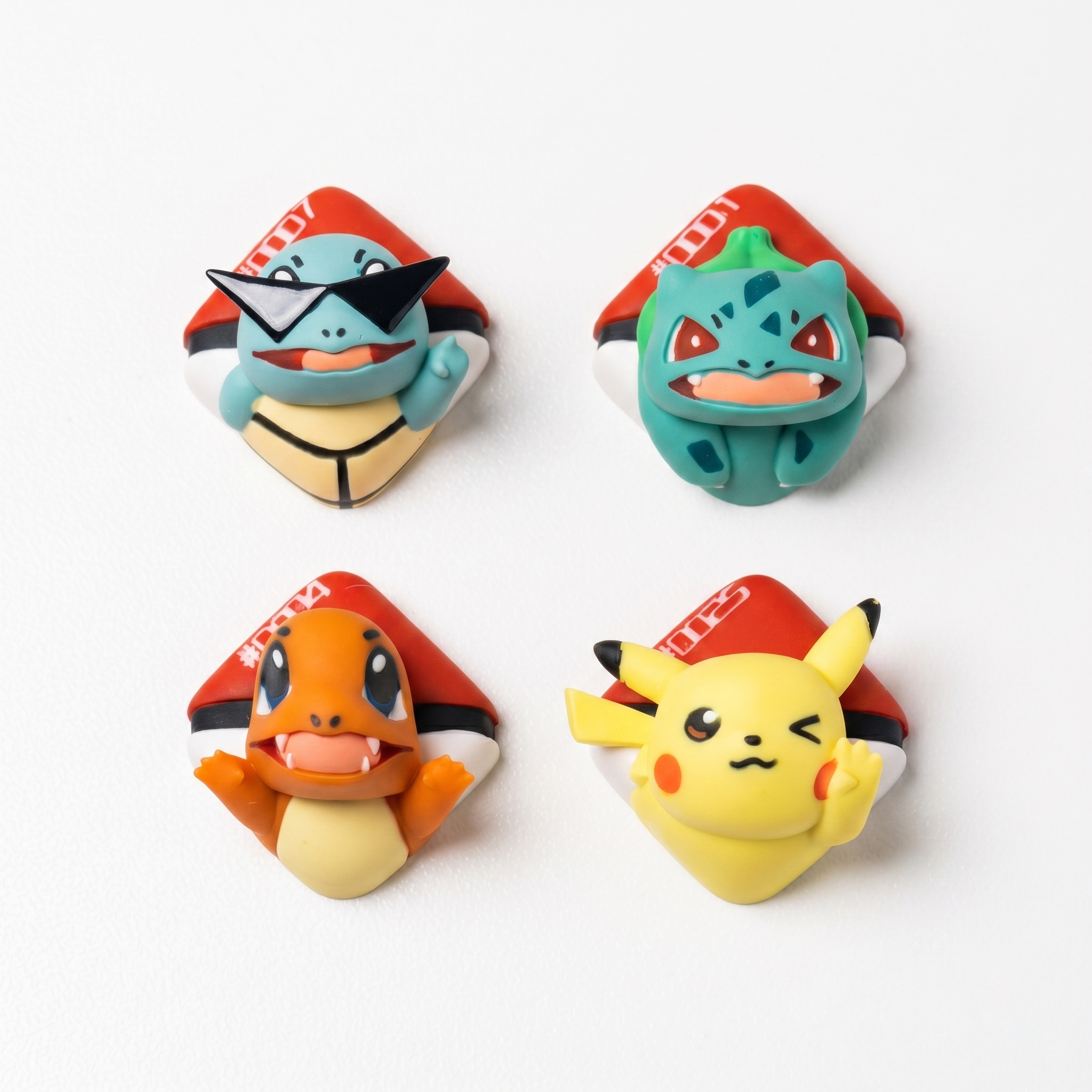 Retro Monster 3D Custom Keycaps - Kawaii Desk Setup & Gaming Gift