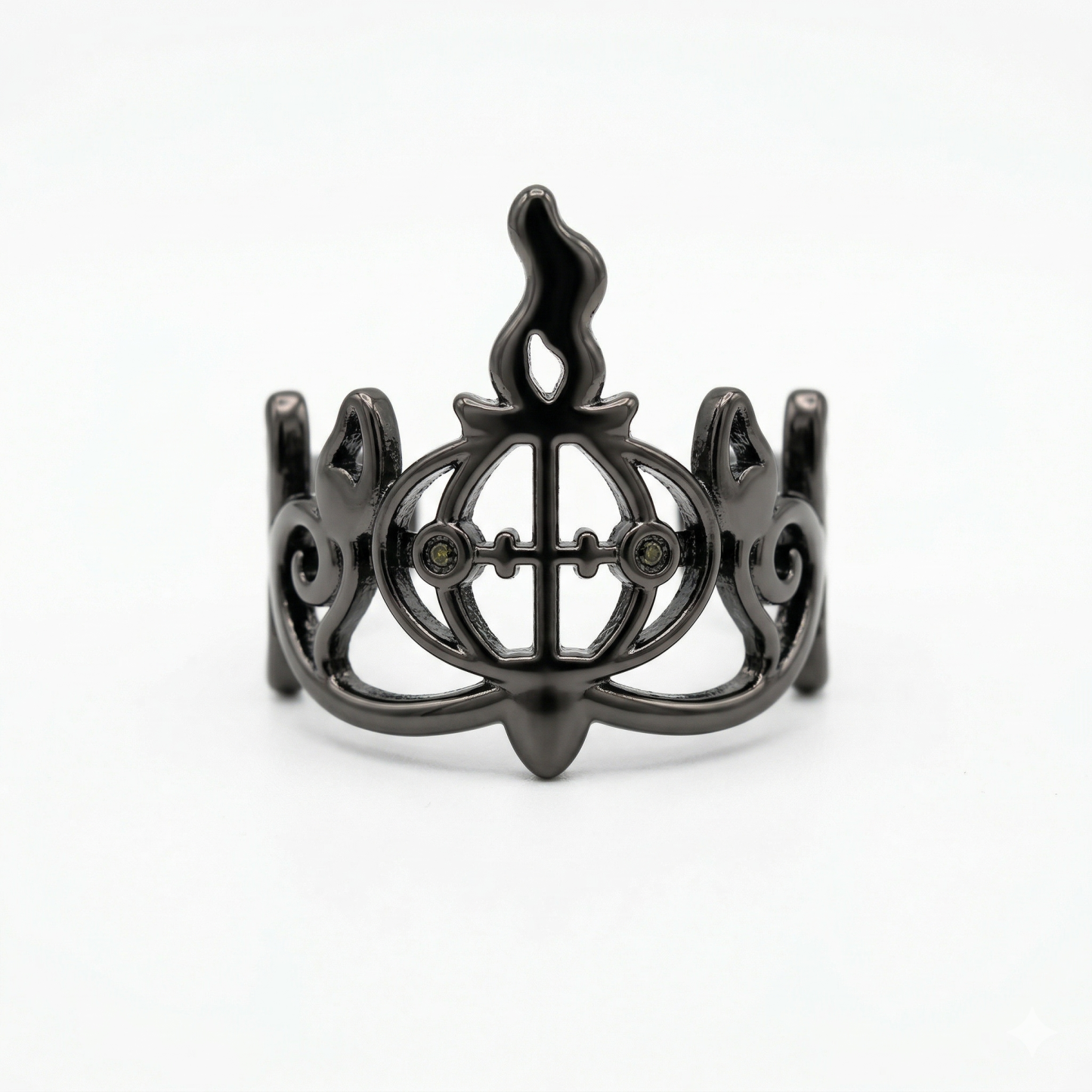Title: The Abyssal Candelabra Ring - Adjustable Dark Fantasy Chandelier Jewelry