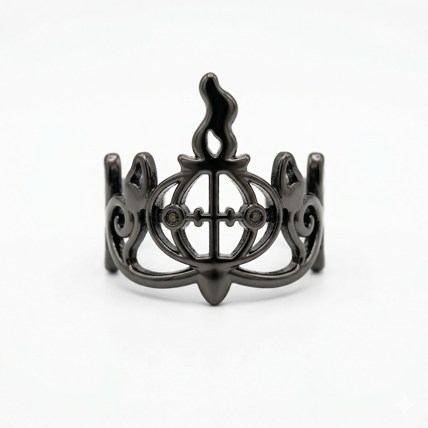 Title: The Abyssal Candelabra Ring - Adjustable Dark Fantasy Chandelier Jewelry